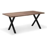 Βρες το Τραπέζι Jeremy Megapap Mdf - μεταλλικό χρώμα καρυδί 140x80x75εκ. σε μοναδική τιμή στο clickforshop.gr