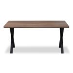 Τραπέζι Jeremy Megapap Mdf - μεταλλικό χρώμα καρυδί 140x80x75εκ. - Image 3