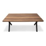 Τραπέζι Jeremy Megapap Mdf - μεταλλικό χρώμα καρυδί 140x80x75εκ. - Image 4