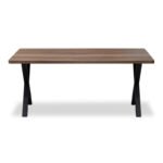 Τραπέζι Jeremy Megapap Mdf - μεταλλικό χρώμα καρυδί 160x80x75εκ. - Image 3