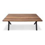 Τραπέζι Jeremy Megapap Mdf - μεταλλικό χρώμα καρυδί 160x80x75εκ. - Image 4