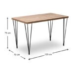 Τραπέζι Roger Megapap Mdf - μεταλλικό χρώμα ακακίας 120x70x75εκ. - Image 5