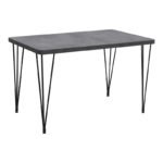 Βρες το Τραπέζι Roger Megapap Mdf - μεταλλικό χρώμα σκούρο γκρι σκυροδέματος 120x70x75εκ. σε μοναδική τιμή στο clickforshop.gr