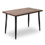 Βρες το Τραπέζι Levico Megapap Mdf - μεταλλικό χρώμα καπνιστή καρυδιά 120x70x75εκ. σε μοναδική τιμή στο clickforshop.gr