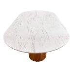 Τραπέζι Borno Megapap χρώμα φυσικό - λευκό εφέ μαρμάρου 180x89x75 εκ. - Image 4