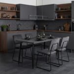 Τραπέζι Levico Megapap Mdf - μεταλλικό χρώμα σκούρο γκρι σκυροδέματος 130x75x75εκ. - Image 2