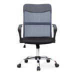 Καρέκλα γραφείου Franco Megapap με ύφασμα Mesh χρώμα γκρι - μαύρο 59x57x95/105εκ. - Image 4