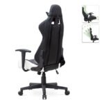 Καρέκλα γραφείου Gaming Alonso Megapap από τεχνόδερμα χρώμα λευκό - μαύρο 67x70x125/135 εκ. - Image 2