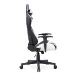 Καρέκλα γραφείου Gaming Alonso Megapap από τεχνόδερμα χρώμα λευκό - μαύρο 67x70x125/135 εκ. - Image 5