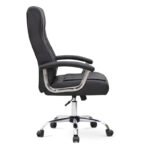 Καρέκλα γραφείου διευθυντική Vision Megapap από τεχνόδερμα χρώμα μαύρο 63x70x112/120εκ. - Image 5