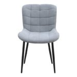 Καρέκλα τραπεζαρίας Chiara Megapap γκρι ύφασμα - μεταλλικό μαύρο πόδι 48x58x81εκ. - Image 5