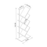 Βιβλιοθήκη Milton Megapap χρώμα ανθρακί 44x22x121εκ. - Image 5
