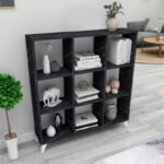 Βιβλιοθήκη Saul Megapap χρώμα μαύρο εφέ μαρμάρου 88,2x20x88,2εκ. - Image 4