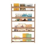 Επιτοίχια βιβλιοθήκη - ραφιέρα Montessori Megapap χρώμα pine oak 74x10x120εκ. - Image 2