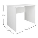 Γραφείο εργασίας Kalen Megapap χρώμα λευκό 90x60x74εκ. - Image 4