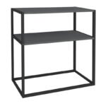 Κονσόλα Castel Megapap μεταλλική - μελαμίνης χρώμα μαύρο - ανθρακί 90x33,5x90εκ. - Image 4