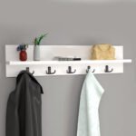 Κρεμάστρα τοίχου Kery Megapap χρώμα λευκό 80x11x18εκ. - Image 2