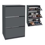 Βρες το Παπουτσοθήκη Nave Megapap 18 ζευγών χρώμα ανθρακί 73