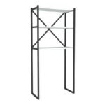 Έπιπλο πλυντηρίου Mindy Megapap μεταλλικό - μελαμίνης χρώμα μαύρο - λευκό 66x34x160εκ. - Image 2