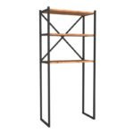 Έπιπλο πλυντηρίου Mindy Megapap μεταλλικό - μελαμίνης χρώμα μαύρο - pine oak 66x34x160εκ. - Image 2