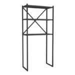 Έπιπλο πλυντηρίου Mindy Megapap μεταλλικό - μελαμίνης χρώμα μαύρο - ανθρακί 66x34x160εκ. - Image 2