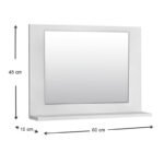 Καθρέπτης μπάνιου Devlin Megapap χρώμα λευκό 60x10x45εκ. - Image 4