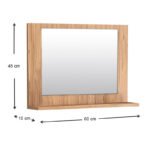 Καθρέπτης μπάνιου Devlin Megapap χρώμα pine oak 60x10x45εκ. - Image 4