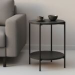 Τραπεζάκι βοηθητικό Argento Megapap χρώμα ανθρακί 43x43x60εκ. - Image 2