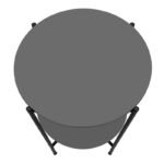 Τραπεζάκι βοηθητικό Argento Megapap χρώμα ανθρακί 43x43x60εκ. - Image 3