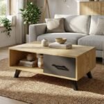 Βρες το Τραπεζάκι σαλονιού Gilbert Megapap χρώμα sapphire oak - ανθρακί 90x45x35εκ. σε μοναδική τιμή στο clickforshop.gr
