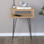 Κομοδίνο Scott Megapap χρώμα sapphire oak 40x30x60εκ. - Image 2