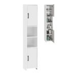 Βρες το Ντουλάπι κουζίνας - μπάνιου Hobbes Megapap χρώμα λευκό 35x30x182