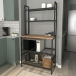 Βρες το Έπιπλο κουζίνας Mulligan Megapap μεταλλικό - μελαμίνης χρώμα μαύρο - pine oak 81x40