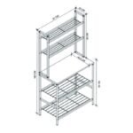 Έπιπλο κουζίνας Mulligan Megapap μεταλλικό - μελαμίνης χρώμα μαύρο - pine oak 81x40,5x160εκ. - Image 3