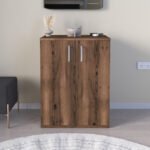 Παπουτσοθήκη - Ντουλάπι Manolo Megapap χρώμα καπνιστή καρυδιά 60x38x81,4εκ. - Image 4