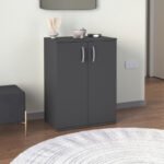 Παπουτσοθήκη - Ντουλάπι Manolo Megapap χρώμα ανθρακί 60x38x81,4εκ. - Image 3