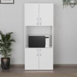 Ντουλάπα κουζίνας Armado Megapap χρώμα λευκό 60x32x140εκ. - Image 3