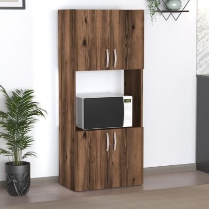 Βρες το Ντουλάπα κουζίνας Armado Megapap χρώμα καπνιστή καρυδιά 60x32x140εκ. σε μοναδική τιμή στο clickforshop.gr