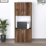 Ντουλάπα κουζίνας Armado Megapap χρώμα καπνιστή καρυδιά 60x32x140εκ. - Image 3