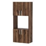 Ντουλάπα κουζίνας Armado Megapap χρώμα καπνιστή καρυδιά 60x32x140εκ. - Image 4