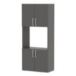 Ντουλάπα κουζίνας Armado Megapap χρώμα ανθρακί 60x32x140εκ. - Image 4