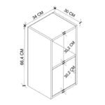 Κομοδίνο Vito Megapap χρώμα λευκό 34x30x66,4εκ. - Image 5