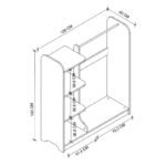Έπιπλο εισόδου Rozesme Megapap χρώμα pine oak 120x40x135εκ. - Image 4