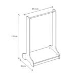 Έπιπλο εισόδου Belgum Megapap χρώμα λευκό 87,3x35x128εκ. - Image 4