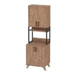 Έπιπλο κουζίνας Sedef Megapap χρώμα pine oak 61x40x202,1εκ. - Image 4