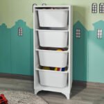 Βρες το Συρταριέρα κουζίνας - μπάνιου Kayra I Megapap με 4 συρτάρια χρώμα λευκό 45