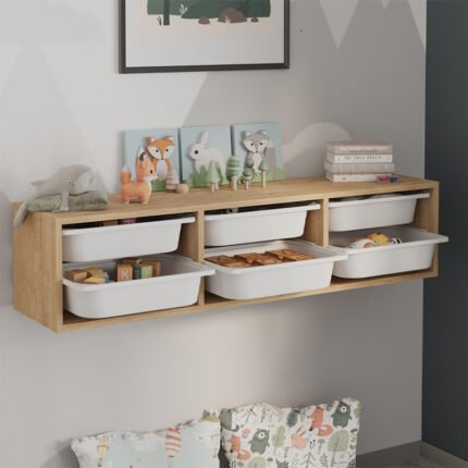 Βρες το Συρταριέρα επιτοίχια Pavia Megapap με 6 συρτάρια χρώμα sapphire oak 132x31x30