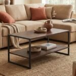 Βρες το Τραπεζάκι σαλονιού Giza Megapap χρώμα rustic καρυδί 90