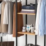 Ντουλάπα ρούχων ανοιχτή - Έπιπλο εισόδου Openix Megapap χρώμα pine oak 171,7x34,2x180,7εκ. - Image 5