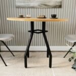 Τραπέζι Roma Megapap χρώμα pine oak Ø80x75εκ. - Image 3